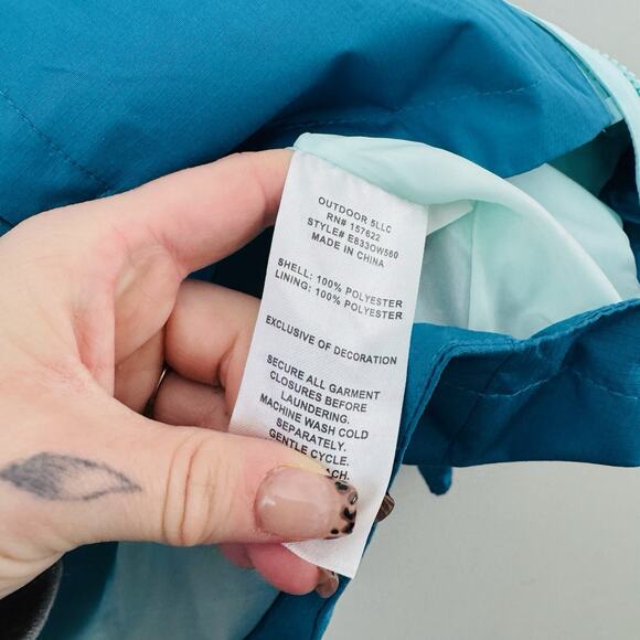 Eddie Bauer Lone Peak Blue Color Block Windbreaker Boys Size L - Picture 3 of 11